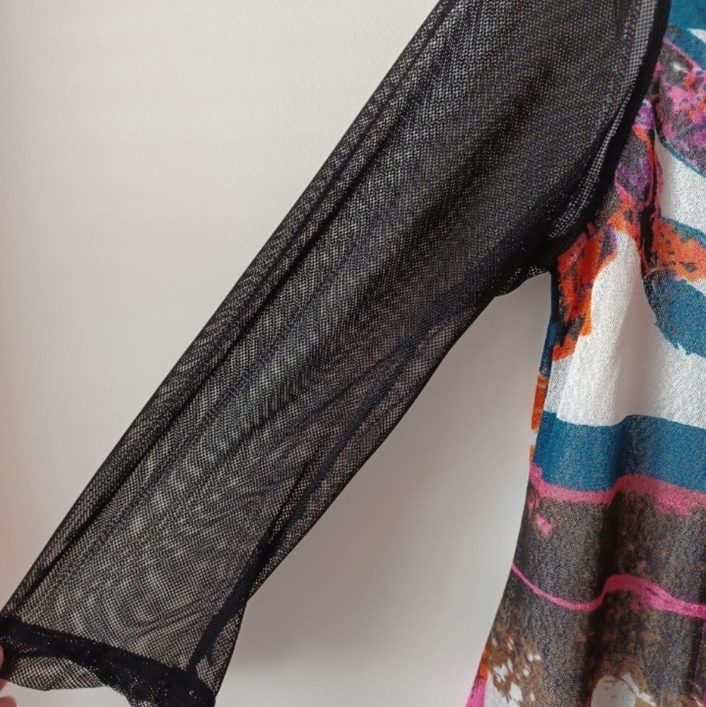 Ronnie Salloway Womens Large Patchwork Lined Asym… - image 4